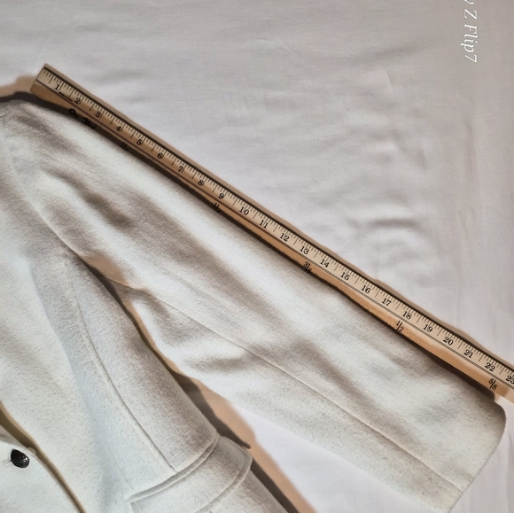 ​Talbots Petites Cream Wool Blend Two-Button Blazer - Ivory - Size 16P - Picture 8 of 8